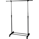 Wieszak na ubrania stojący 1D chrom/czarny Paulo