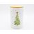Pojemnik ceramiczny z dekorem choinka 700 ml 10 x 10 x 16 cm biały