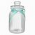 Słoik do przechowywania 900 ml Relief z kokardą miętową