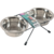 Zestaw 2 misek Inox 350 ml + stojak metalowy ZOLUX