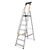 Drabina aluminiowa domowa z poręczami 7 stopniowa 150 kg DRABEST