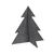 Choinka stojąca dekoracja filc PINE 22 x 23 cm antracyt