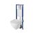 Zestaw podtynkowy bezkołnierzowy Mille chrom 51 x 117 x 45 cm Cersanit