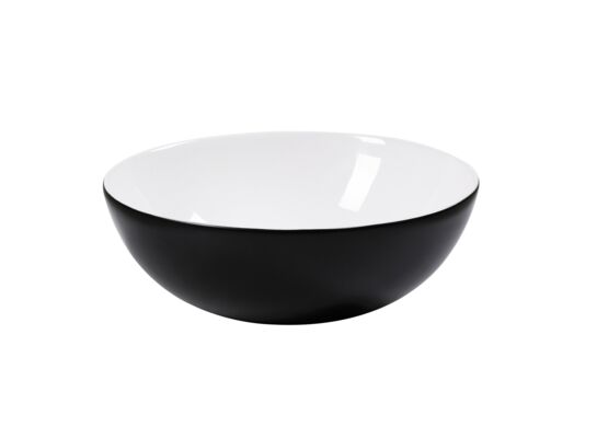 Umywalka nablatowa KR 301 15 x 41 x 41 cm biało-czarna Kerra