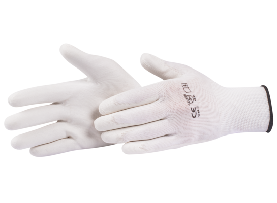 Rękawice 87 białe nylon XXL kat.II
