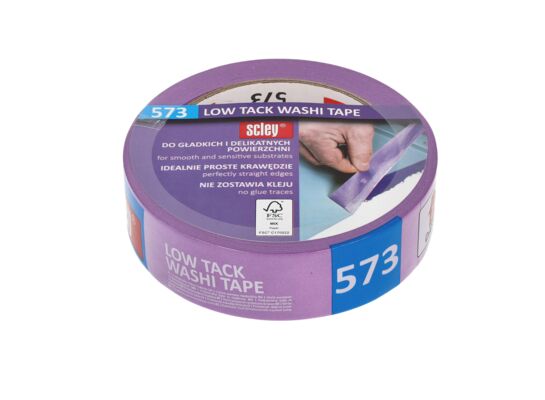 Taśma malarska delikatna 30 mm x 33 m *573 14 dni Scley
