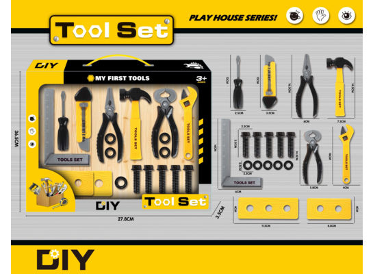 Zestaw zabawkowych narzędzi 20 elementów