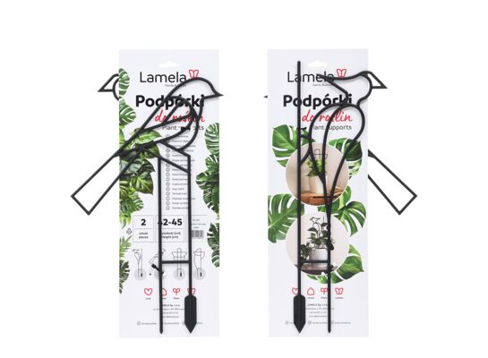 Podpórki do roślin ptaki czarny