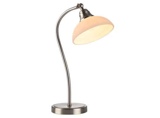 Lampka gabinetowa Kalista 1T E27 chrom/biały