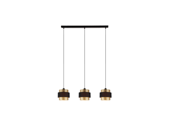 Lampa wisząca Kasja 3W E27 czarny, złoty