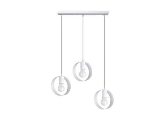 Lampa wisząca ALVA 3 biała