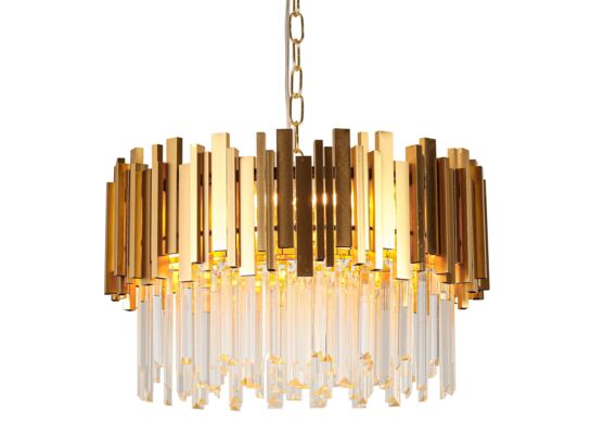 Lampa wisząca NARCYZ E14 złoto, transparentny