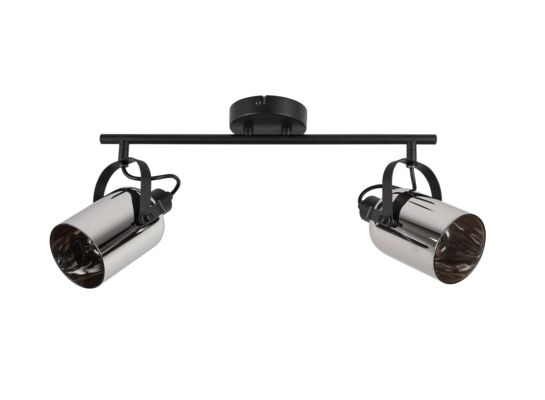 Listwa RIGET 2 E14 czarny/szary