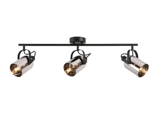 Listwa RIGET 3 E14 czarny/szary