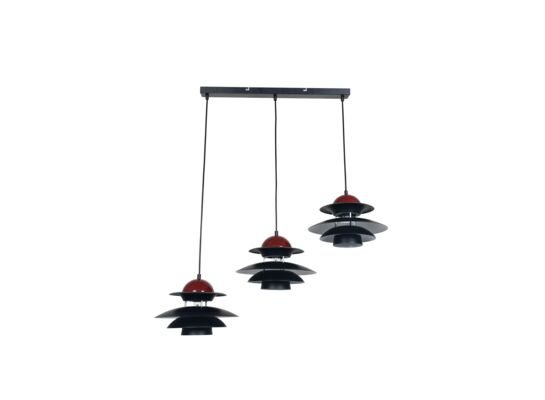 Lampa wisząca Scandi 3 black E27 czarny