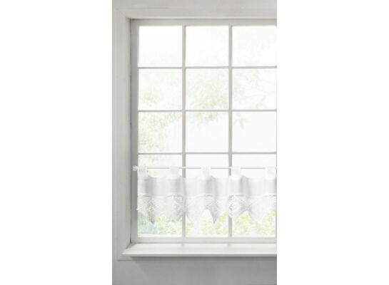 Firana gotowa Isaac na szelkach 150 x 30 cm biały