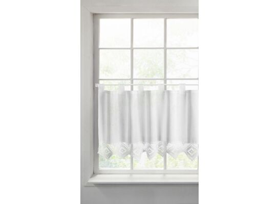 Firana gotowa Isaac na szelkach 150 x 60 cm biały