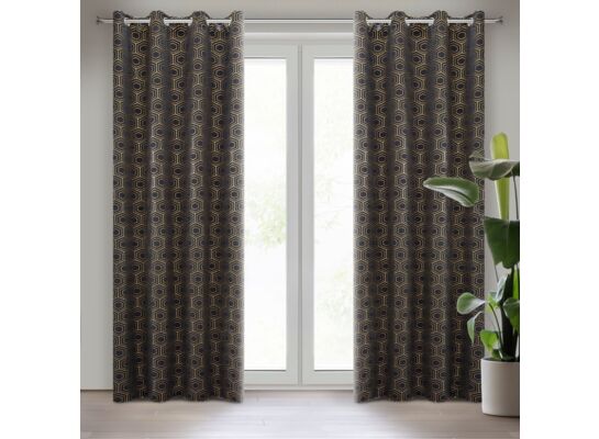 Zasłona gotowa Kaja 135 x 250 cm czarny