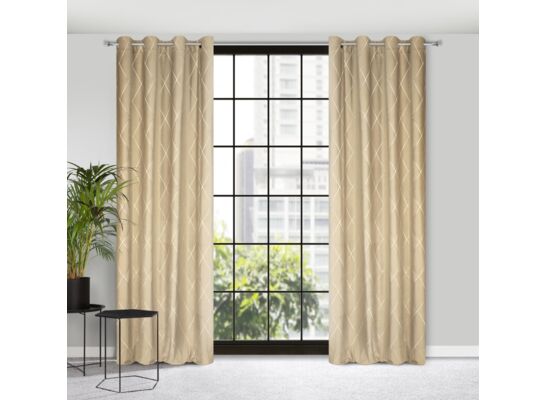 Zasłona dekoracyjna Pierre Cardin Margo 140 x 250 cm beżowy