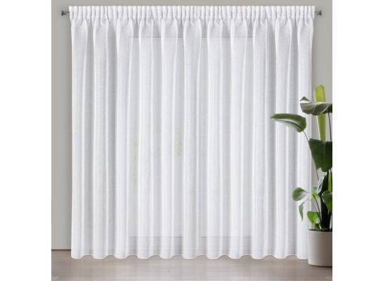 Firana gotowa Lena na taśmie 350  x  270 cm biały