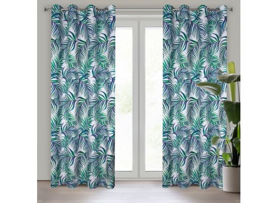 Zasłona gotowa D91 Palms 02 140 x 250 cm wielokolorowy