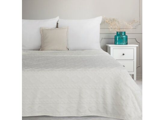 Koc D91 Warkocz 200 x 220 cm biały