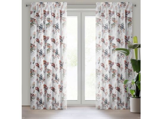 Zasłona gotowa Marina tunel 140 x 270 cm biało-stalowy