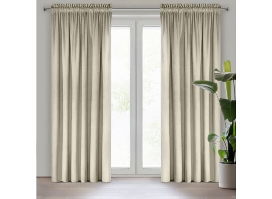 Zasłona gotowa Rosa tunel 135 x 270 cm beżowy