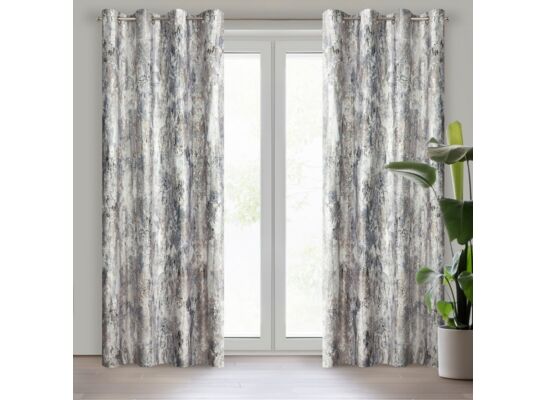 Zasłona gotowa na przelotkach Malia 140 x 250 cm stalowy