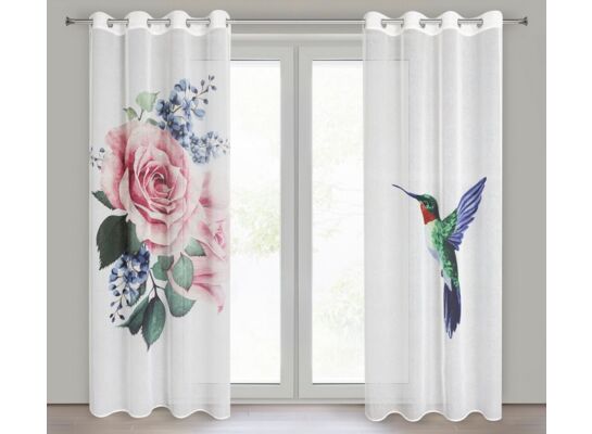 Komplet zasłon na przelotkach Lia 140 x 260 cm biały 2 sztuki