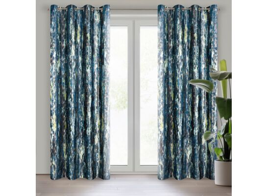 Zasłona gotowa na przelotkach GRACE 140 x 250 cm granatowy