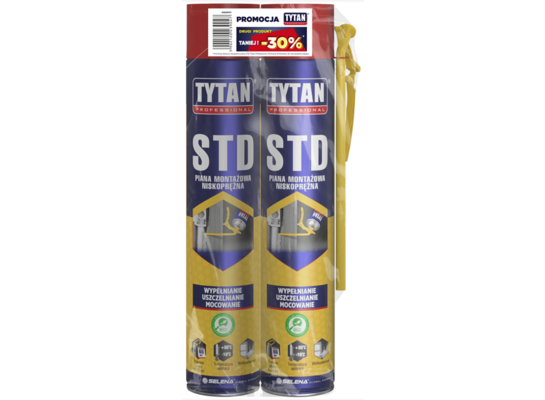 Piana niskoprężna wężykowa STD wielosezonowa ERGO 750ml Tytan Professional  2 sztuki