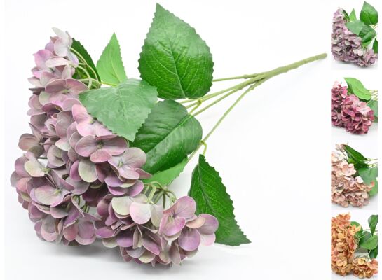 Hortensja sztuczna bukiet real touch 45 x 20 cm