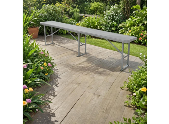 Ławka cateringowa szara 183 x 28 cm