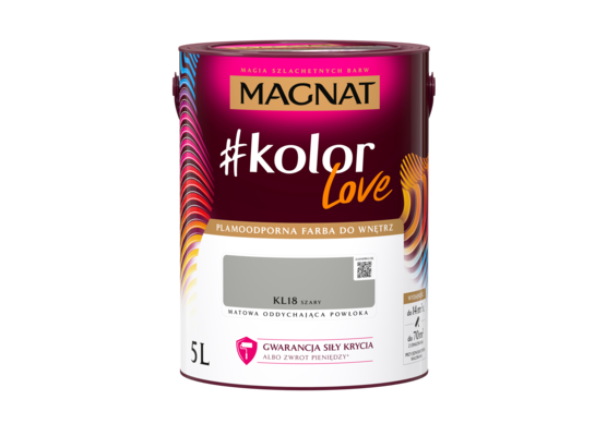 Farba #Kolor Love KL18 szary 5 l Magnat