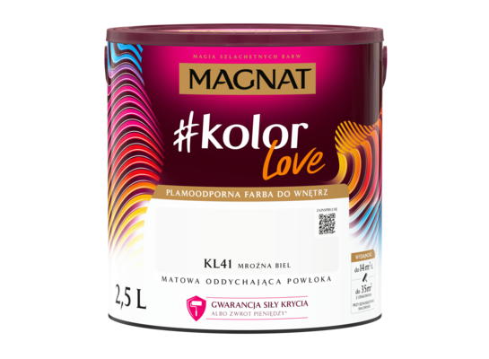 Farba #Kolor Love KL41 mroźna biel 2,5 l Magnat