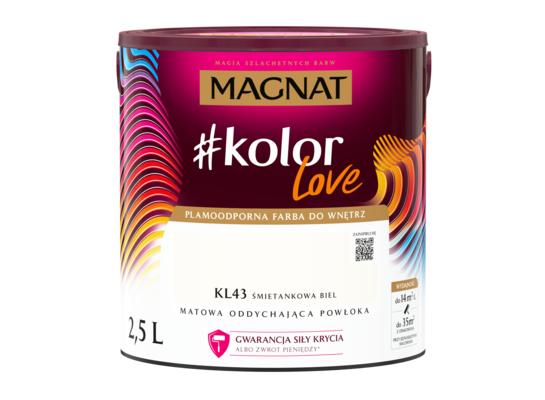 Farba #Kolor Love KL43 śmietankowa biel 2,5 l Magnat