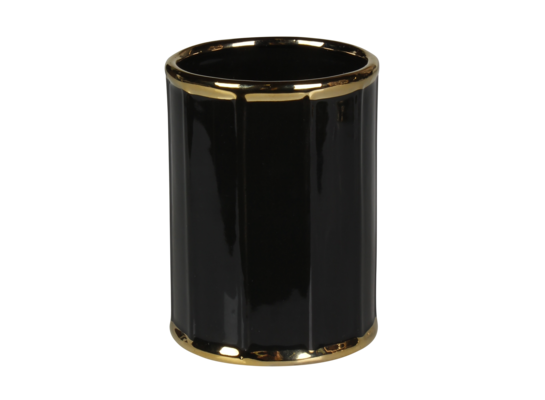 Kubek Pouli 7,5 x 7,5 x 10 cm czarny