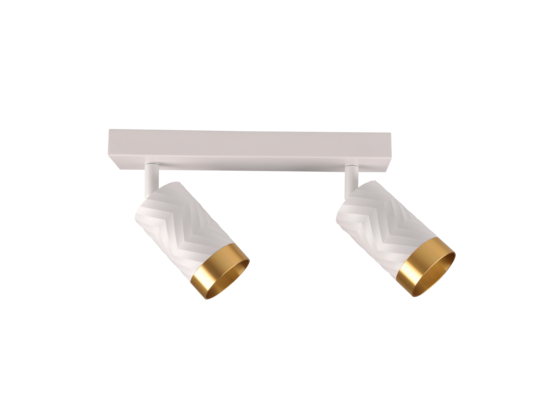 Lampa ścienno-sufitowa ARRAS 2 biało-złota GU10