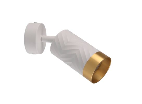 Lampa ścienno-sufitowa ARRAS 1 biało-złota GU10