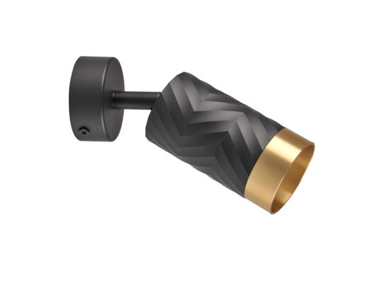 Lampa ścienno-sufitowa ARRAS 1 czarno-złota GU10