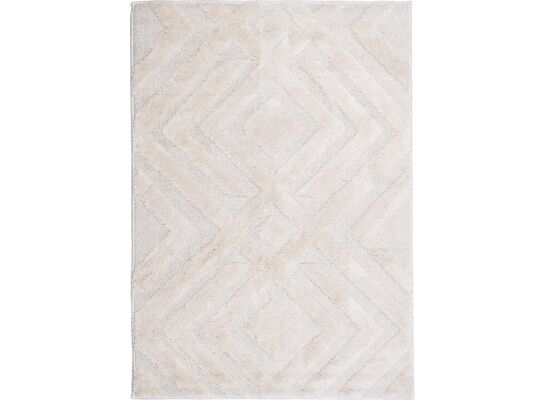 Dywan Pisa 80 x 150 cm romby kość słoniowa