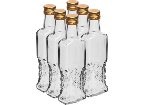 Butelka Kredensowa 200 ml 6 sztuk szklana