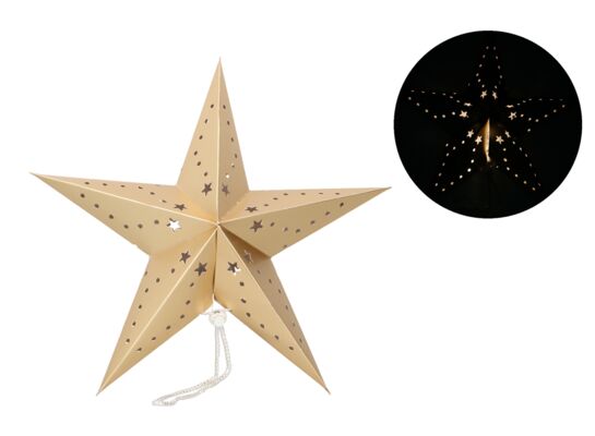 Gwiazda 10 LED ciepły biały 35 cm mix 4 kolory