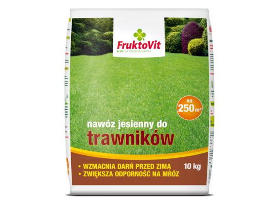 Nawóz jesienny do trawników worek 10 kg Fruktovit