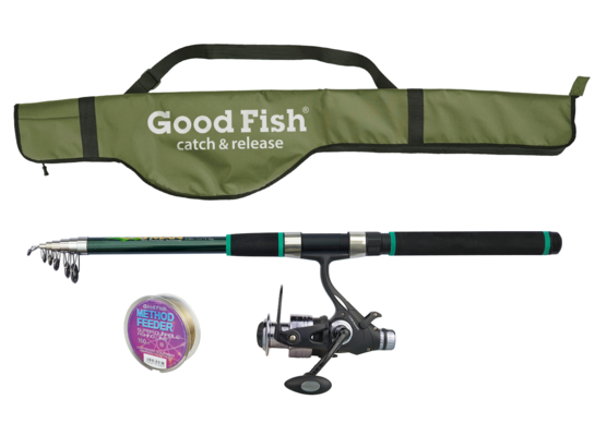Zestaw wędkarski Weekend wędka 3,6 kołowrotek żyłka pokrowiec ROBINSON