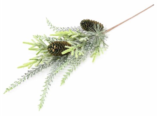 Gałązka ozdobna z szyszką 33 cm