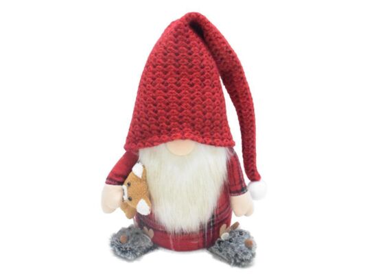 Skrzat tekstylny stojący 33 x 23 cm czerwony