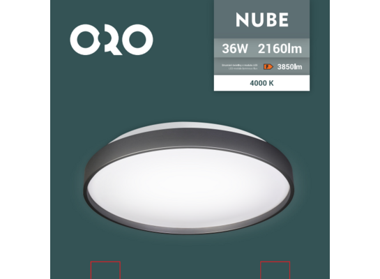 Plafon ORO NUBE BLACK 36W DW