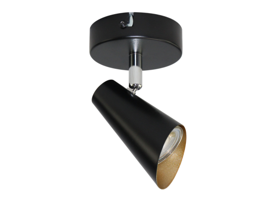 Reflektor pojedynczy ORO AQUILA 1xGU10 czarno-złoty